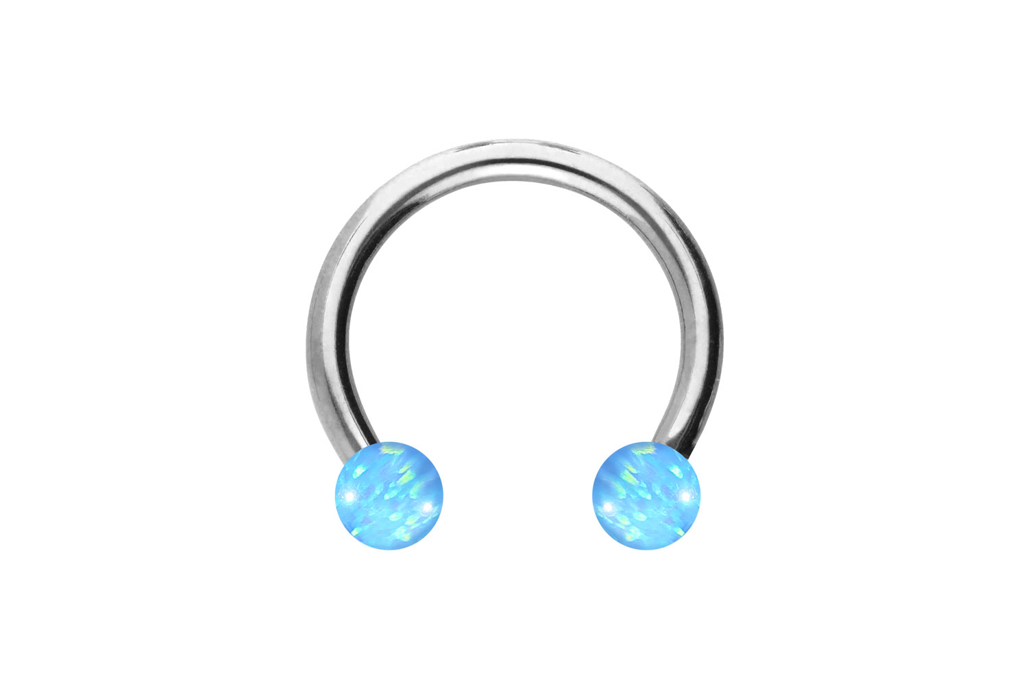 Titan Hufeisenring Piercing SYNTHETISCHE OPALE